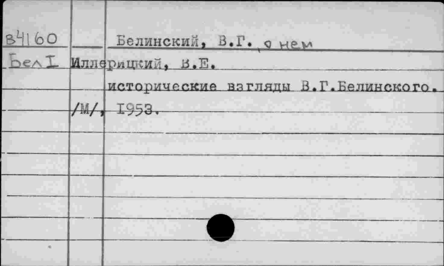 ﻿•	 e>Hl бо		-- — 1 Белинский» В.Г. q не.и
Ьел1-		риШСИЙ, Б.Е,
		историиеские взгляды В.Г.Белинского.
	/м/ <	Т953.	
	/ м/ !	у у'-’ «
		
		
		
		
		
•		